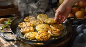 Croustillant doré, parfum d’enfance : ma recette express de galettes de pommes de terre au four, sans une goutte d’huile