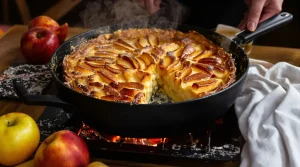 Gâteau aux pommes à la poêle : ma recette sans four, prête en quelques minutes